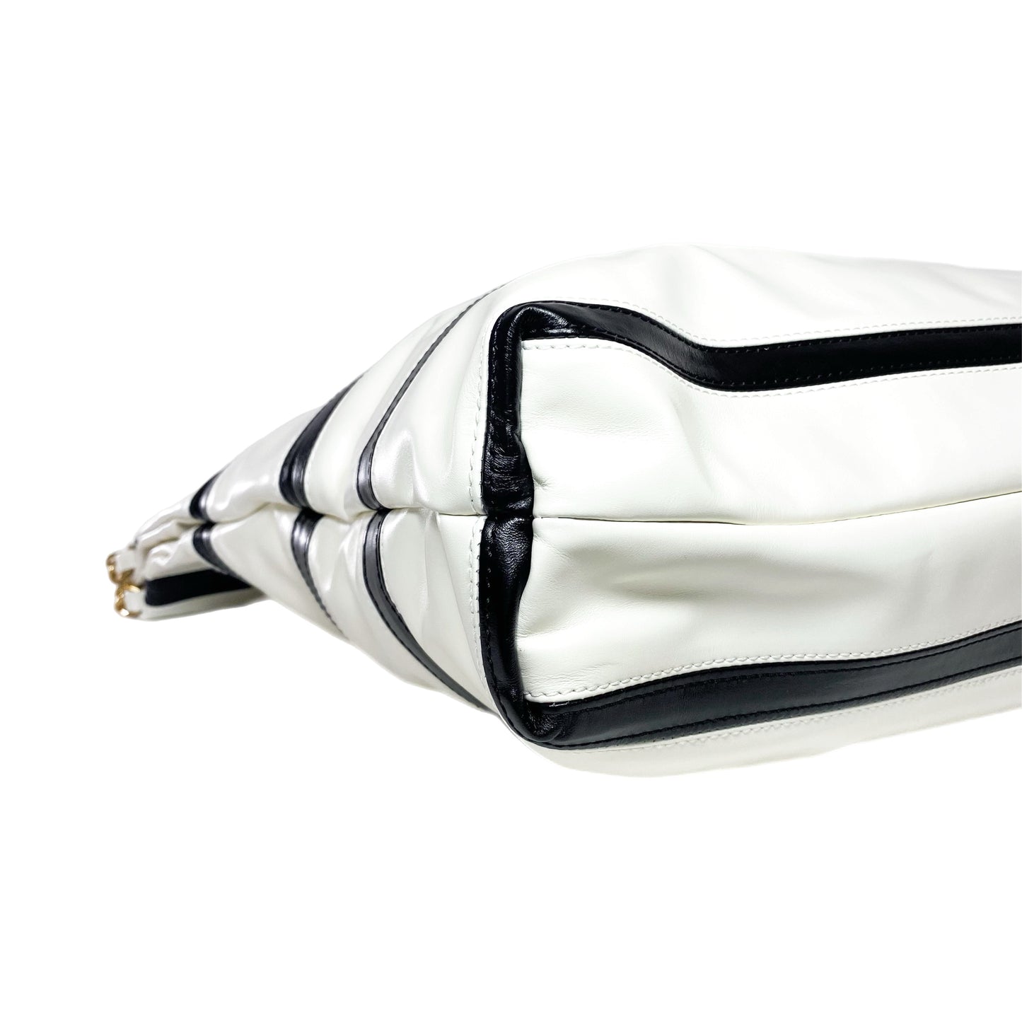 Chanel 22 White Black Striped