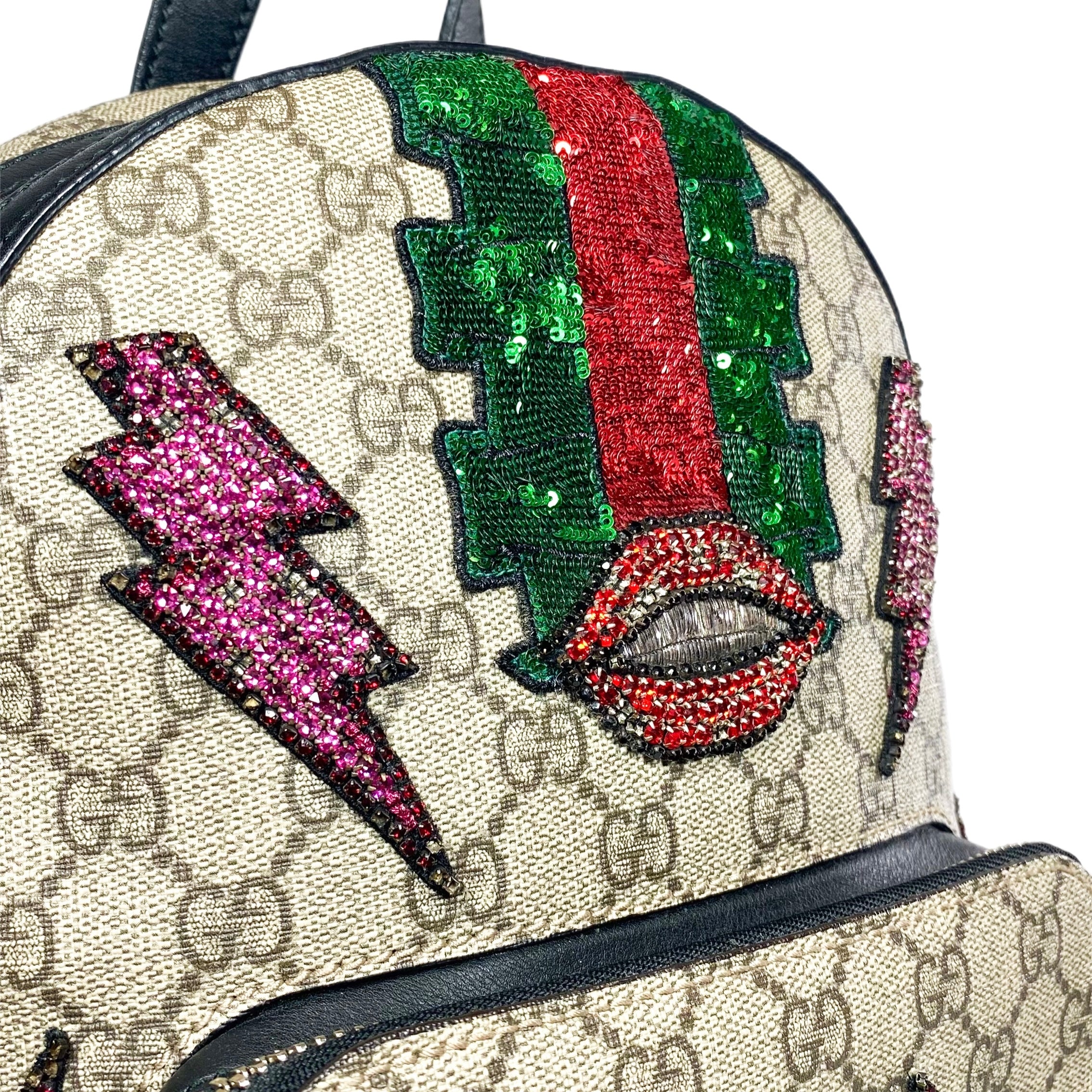 Gucci GG Supreme Monogram Embroidered Backpack