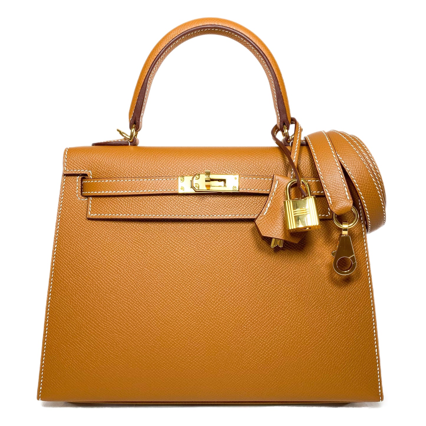 Hermes Kelly 25 Gold Sellier Epsom Gold Hardware
