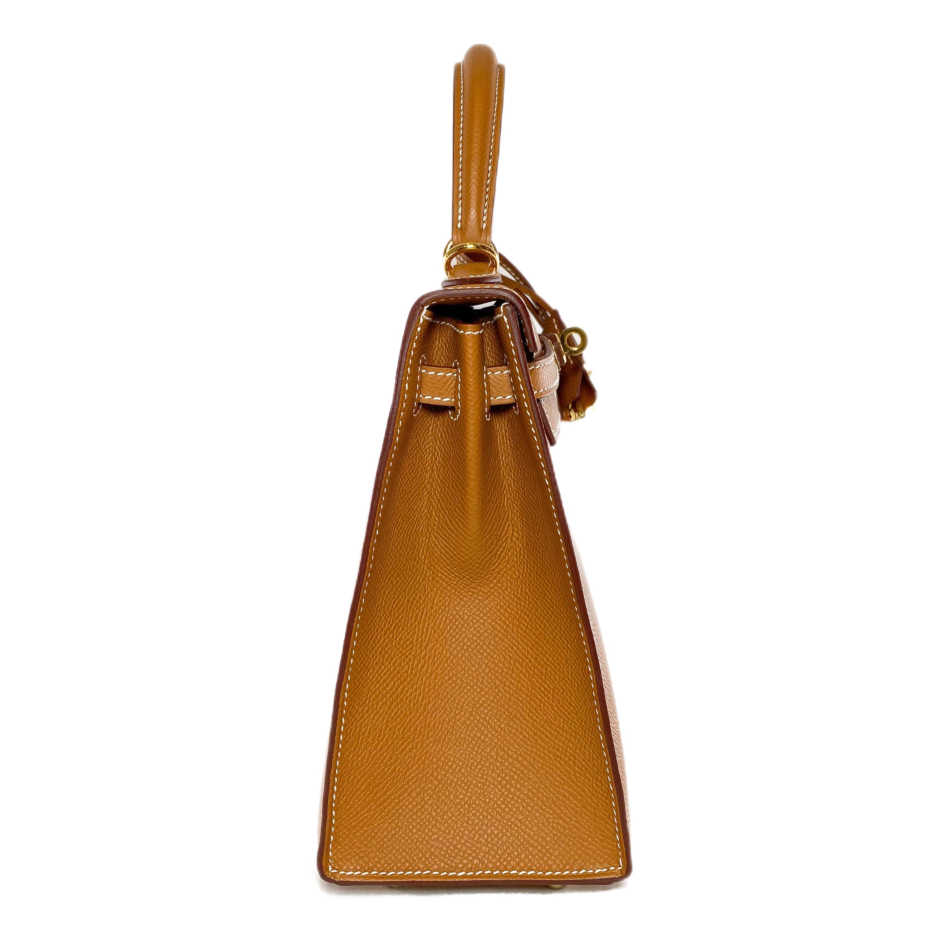 Hermes Kelly 25 Gold Sellier Epsom Gold Hardware