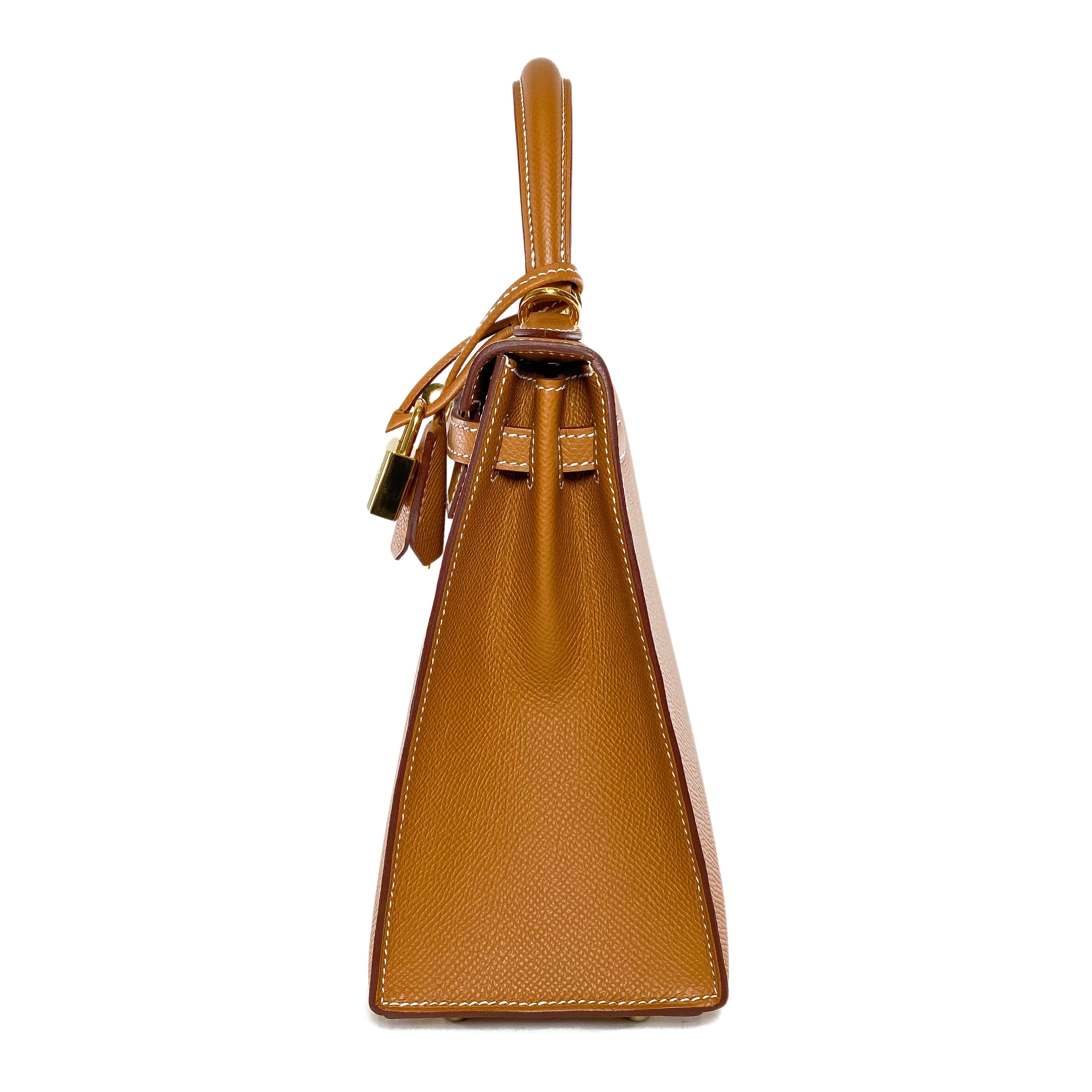 Hermes Kelly 25 Gold Sellier Epsom Gold Hardware