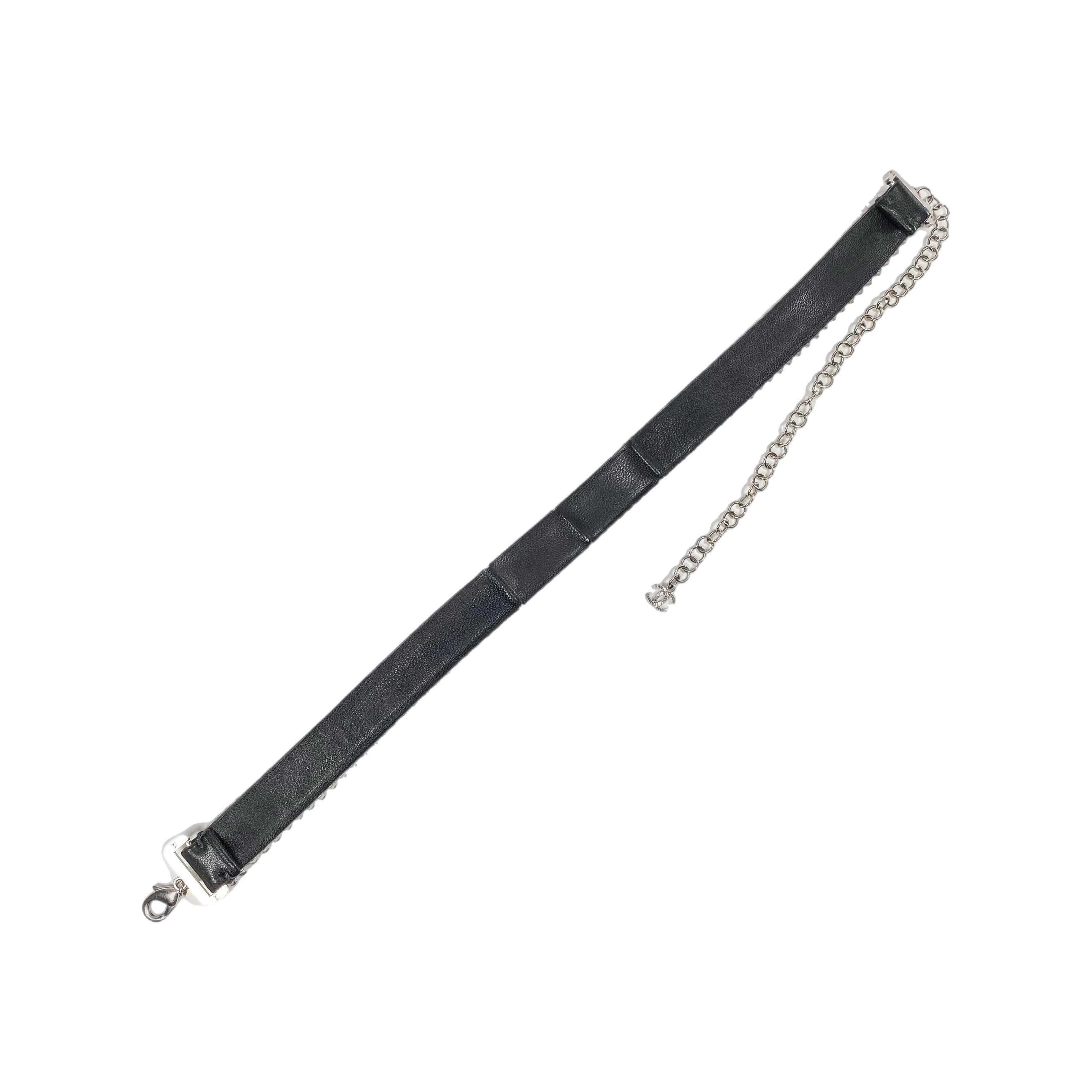 Chanel Black Crystal Choker