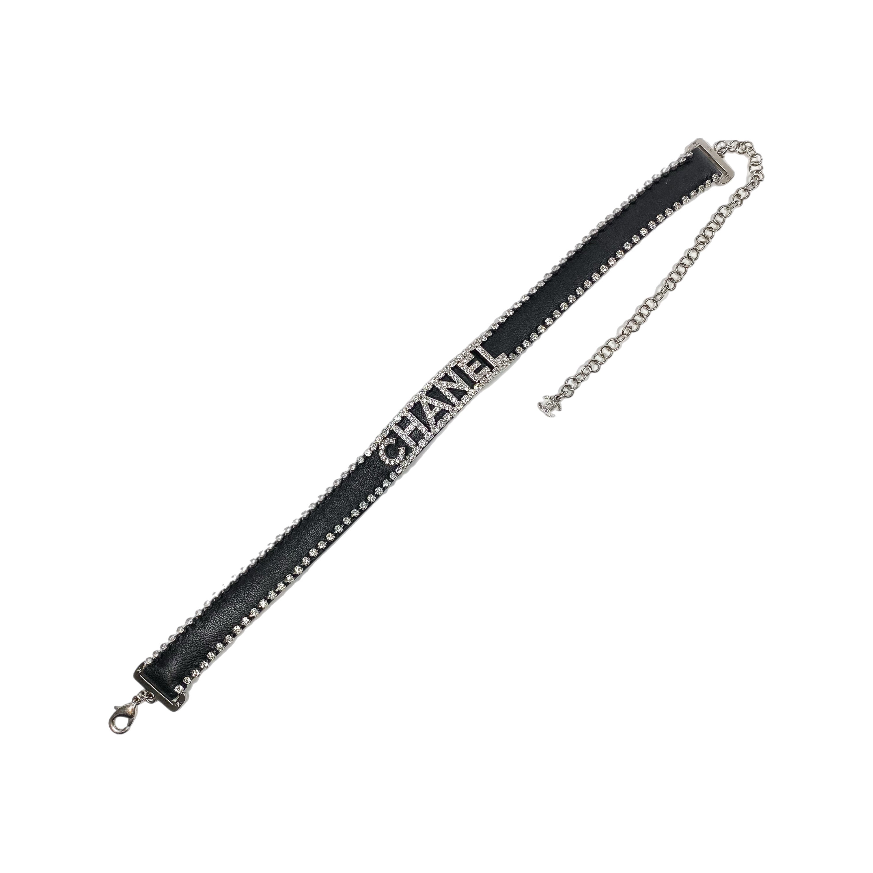 Chanel Black Crystal Choker