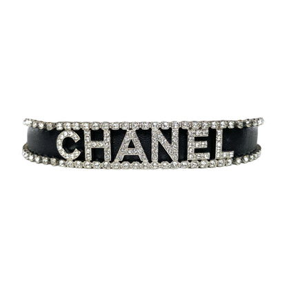 Chanel Black Crystal Choker
