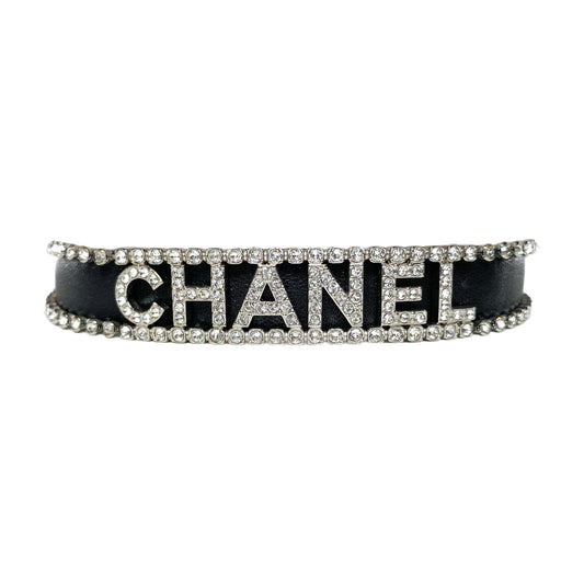 Chanel Black Crystal Choker