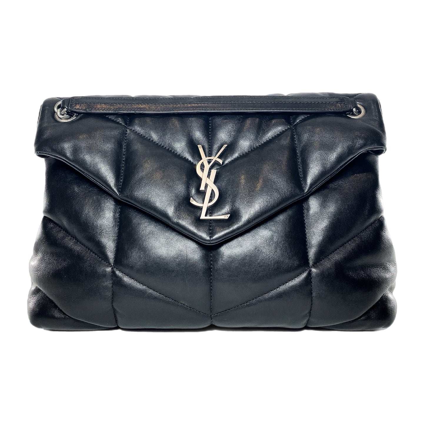 Saint Laurent Black Medium Puffer Loulou