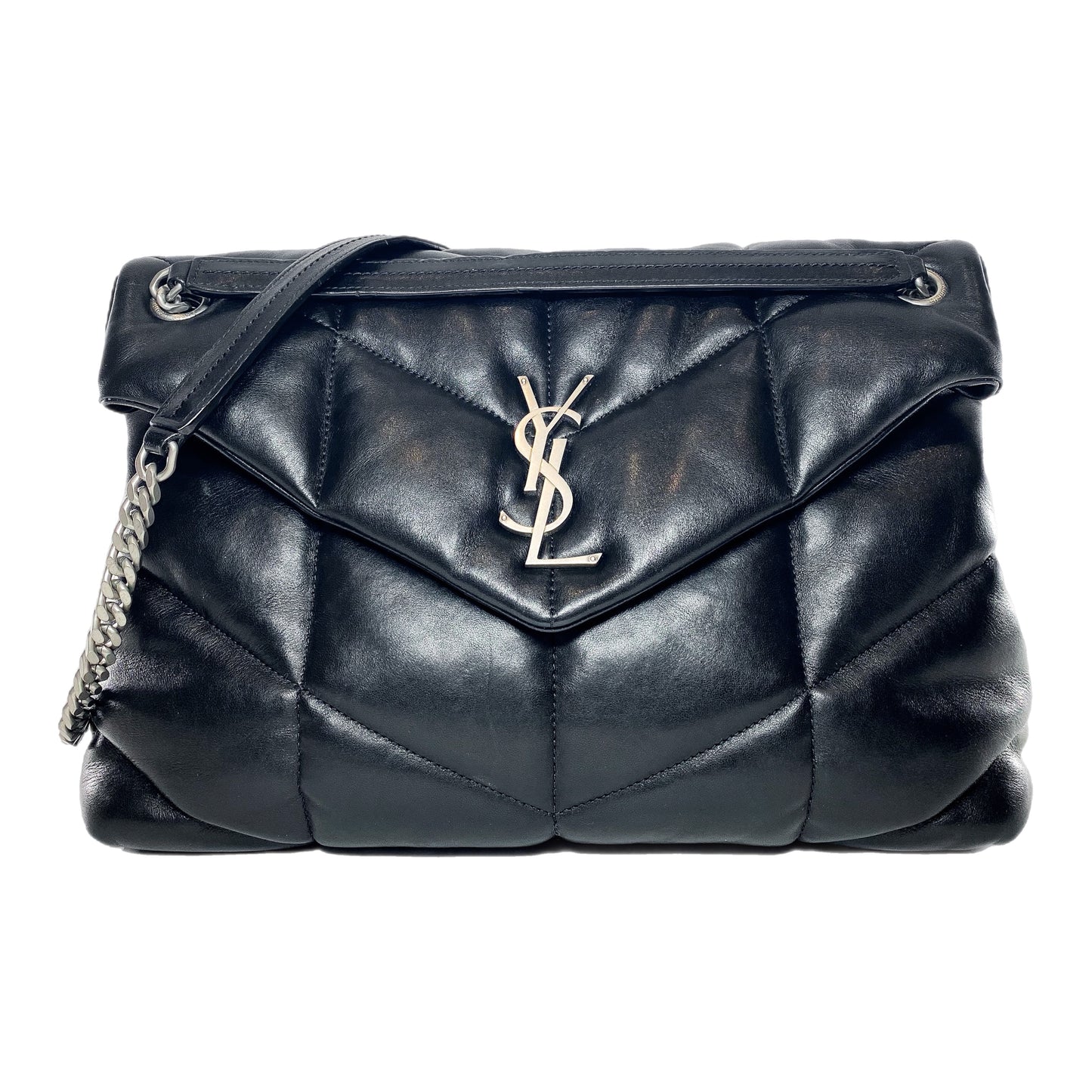 Saint Laurent Black Medium Puffer Loulou