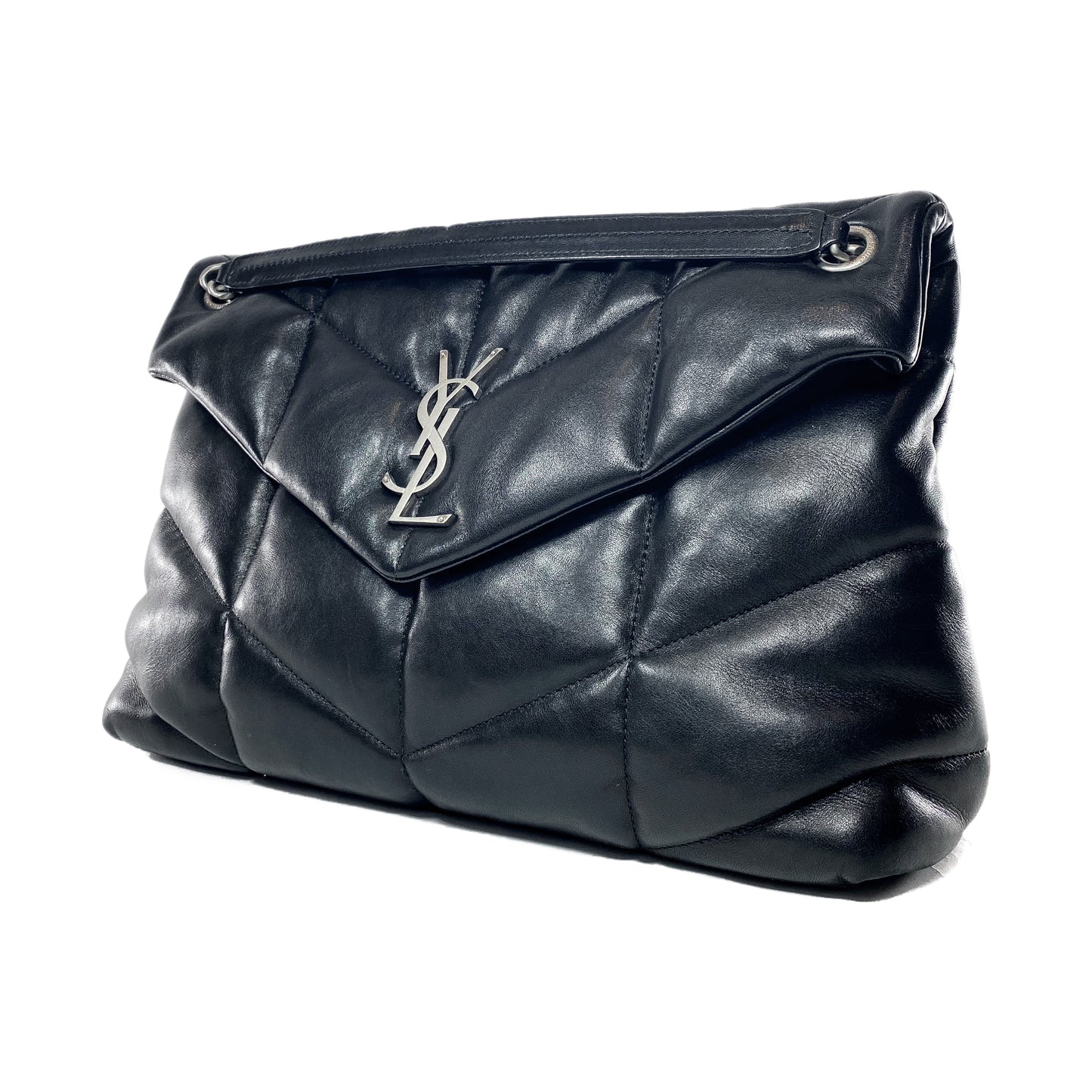 Saint Laurent Black Medium Puffer Loulou