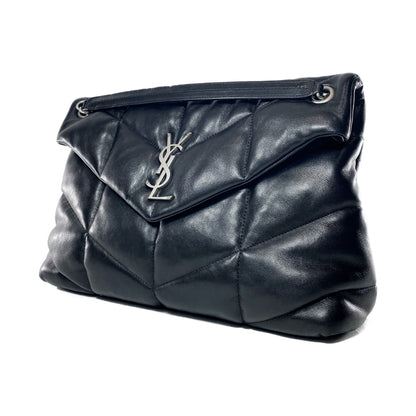 Saint Laurent Black Medium Puffer Loulou