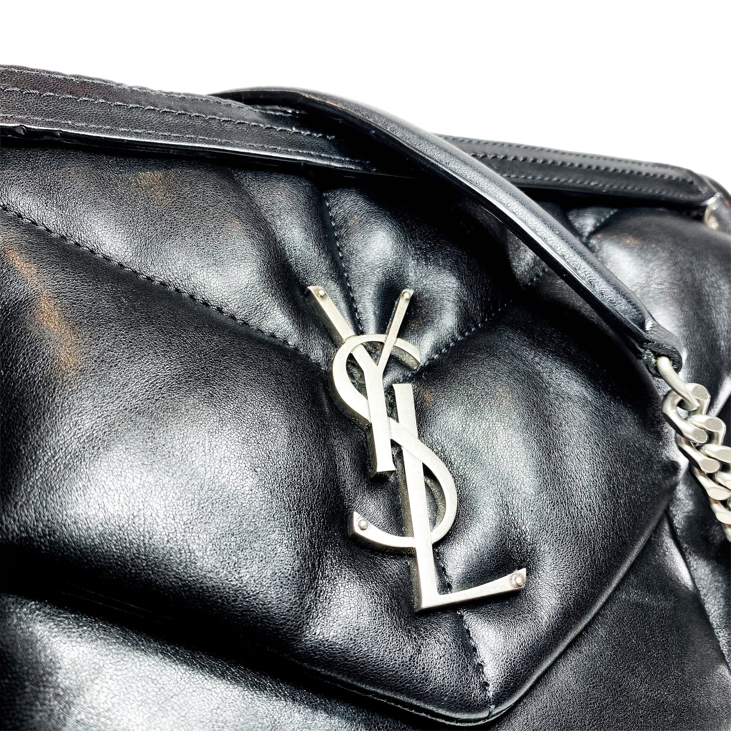 Saint Laurent Black Medium Puffer Loulou