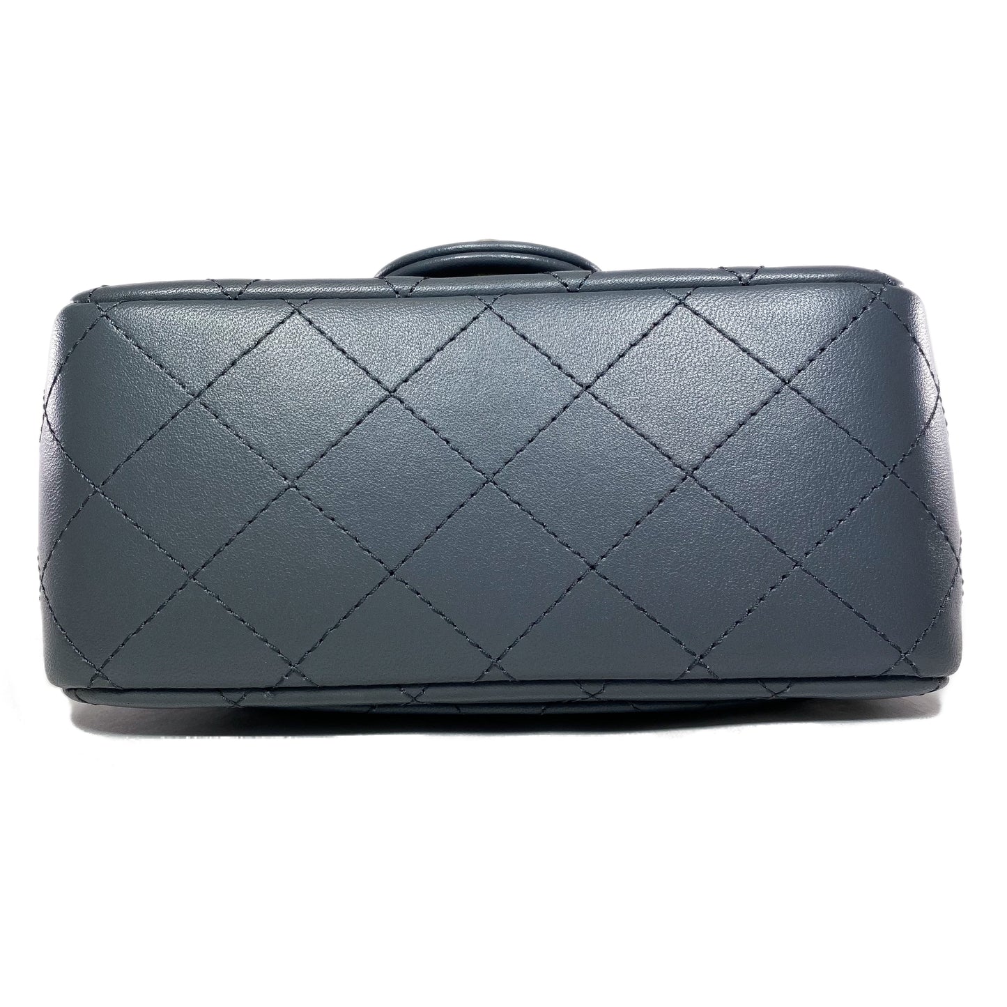 Chanel Dark Gray Mini Square Pearl Crush Flap Bag