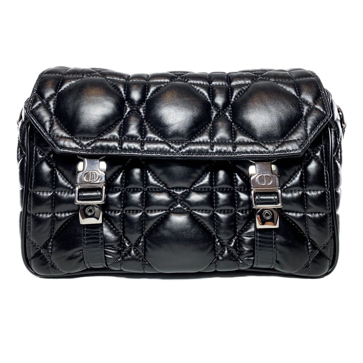 Dior Black Small Macrocannage Diorcamp Messenger Bag