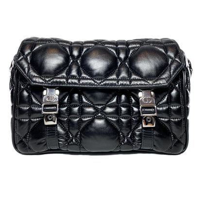 Dior Black Small Macrocannage Diorcamp Messenger Bag
