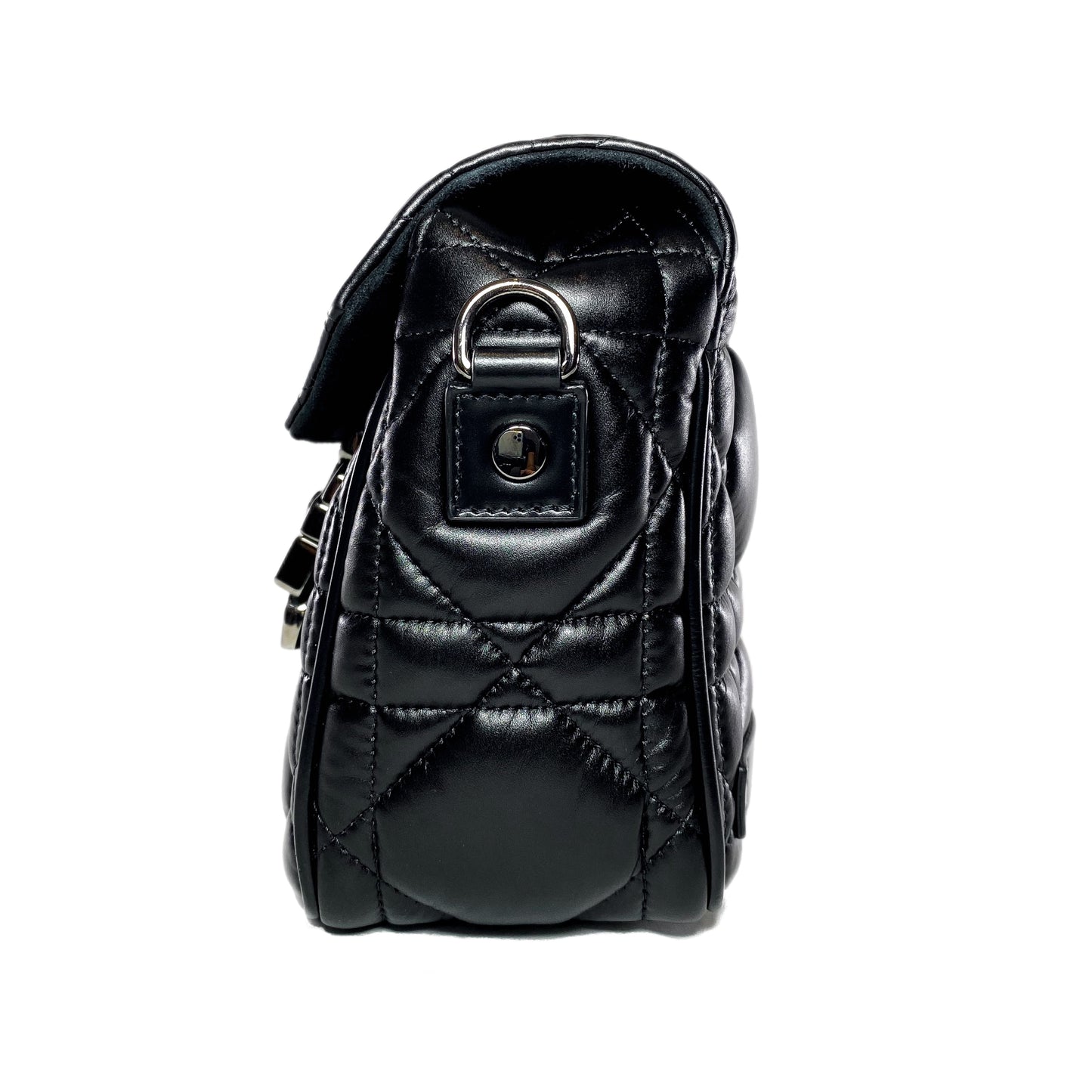 Dior Black Small Macrocannage Diorcamp Messenger Bag