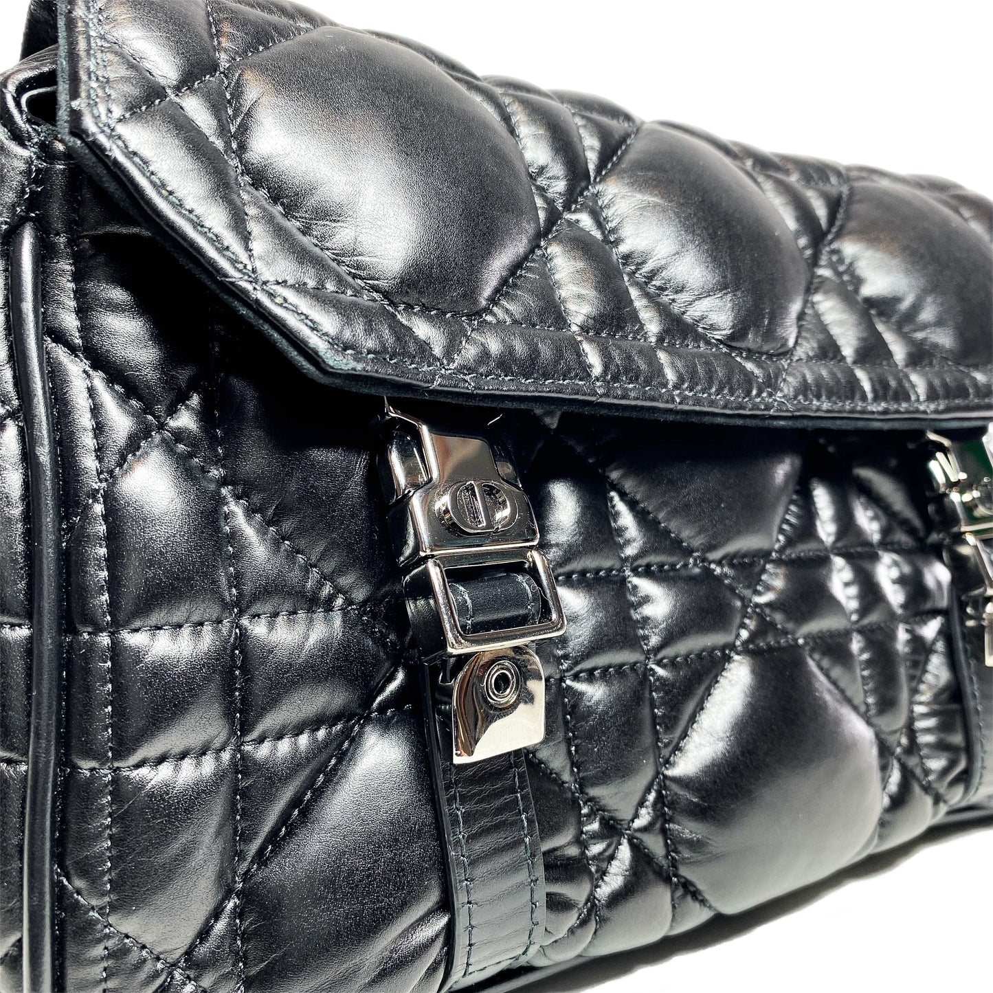 Dior Black Small Macrocannage Diorcamp Messenger Bag