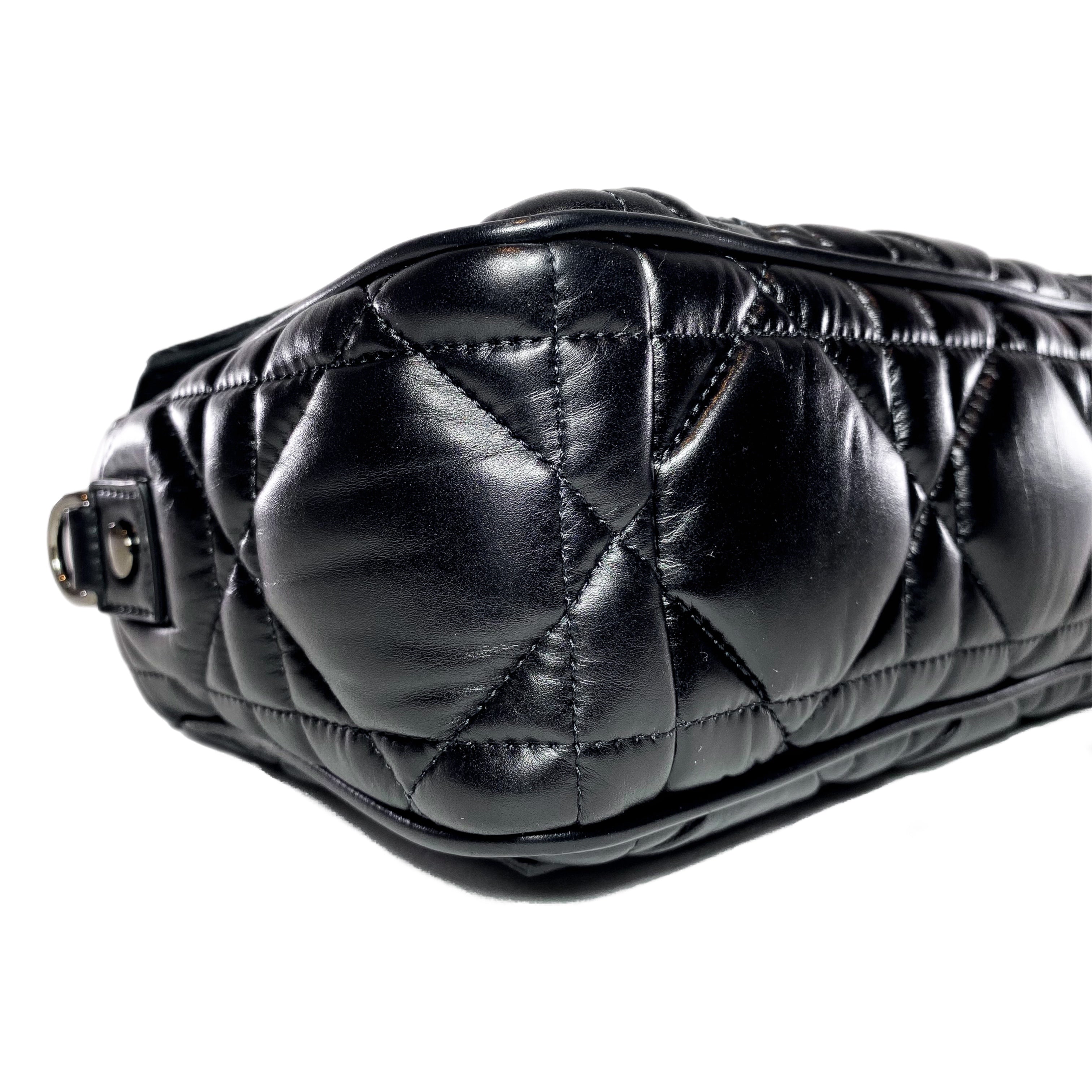 Dior Black Small Macrocannage Diorcamp Messenger Bag