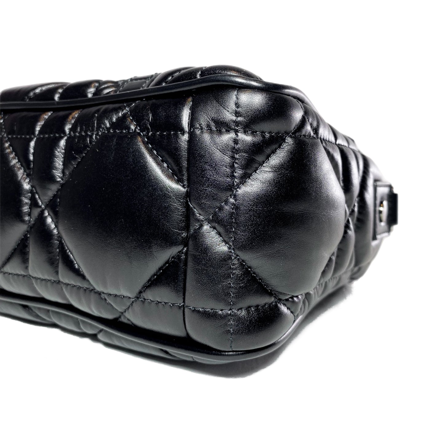 Dior Black Small Macrocannage Diorcamp Messenger Bag