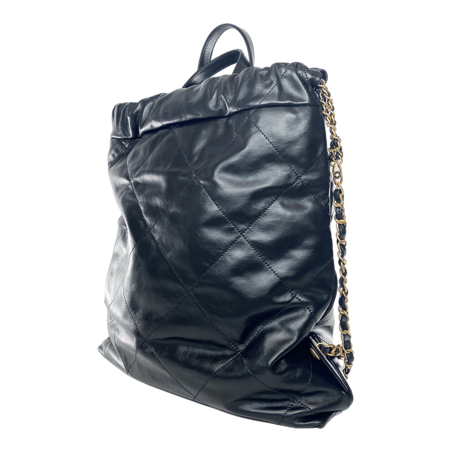 Chanel 22 Black Quilted Backpack