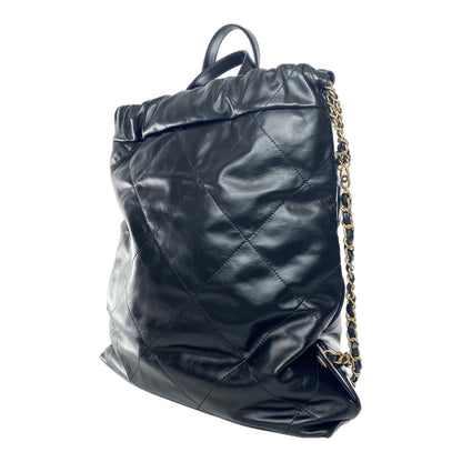 Chanel 22 Black Quilted Backpack