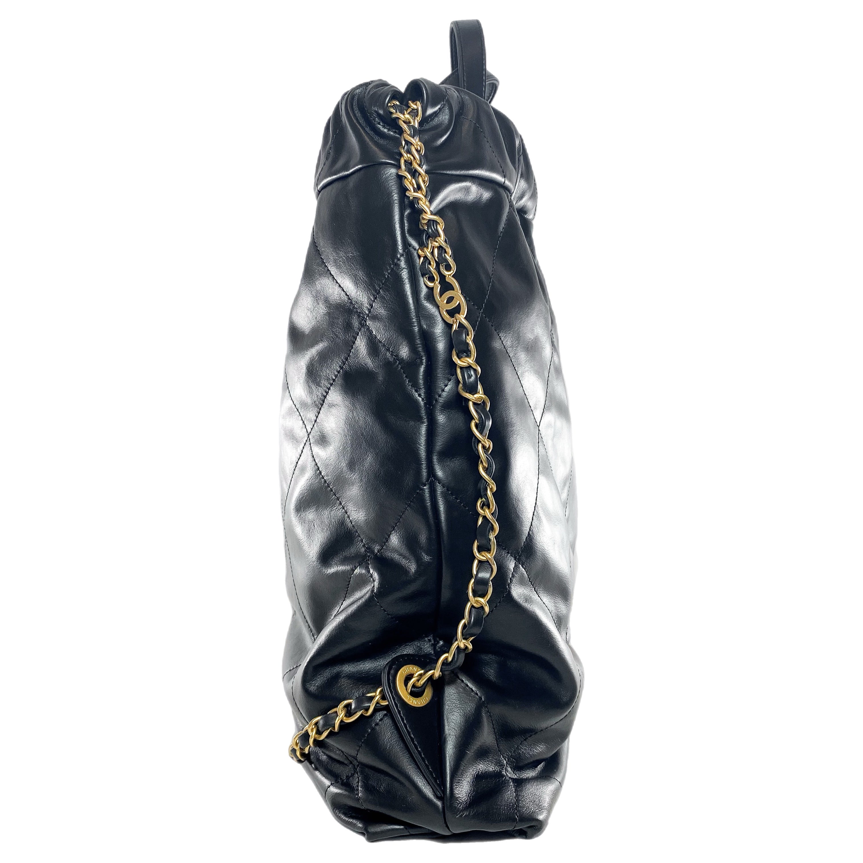 Chanel 22 Black Quilted Backpack
