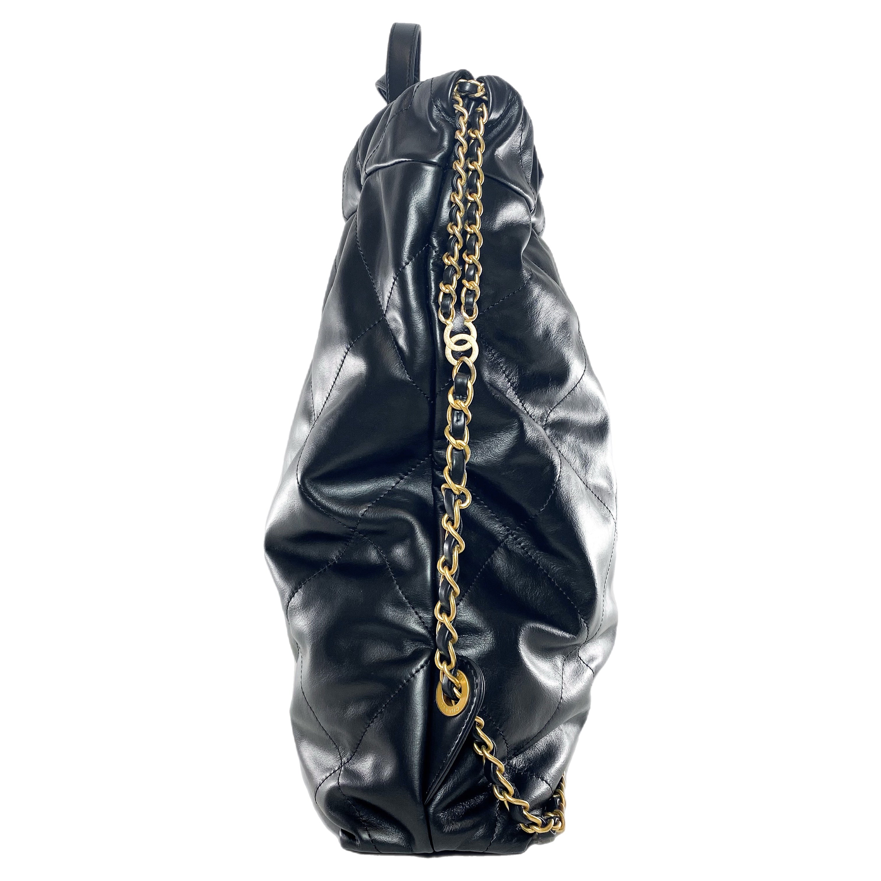 Chanel 22 Black Quilted Backpack