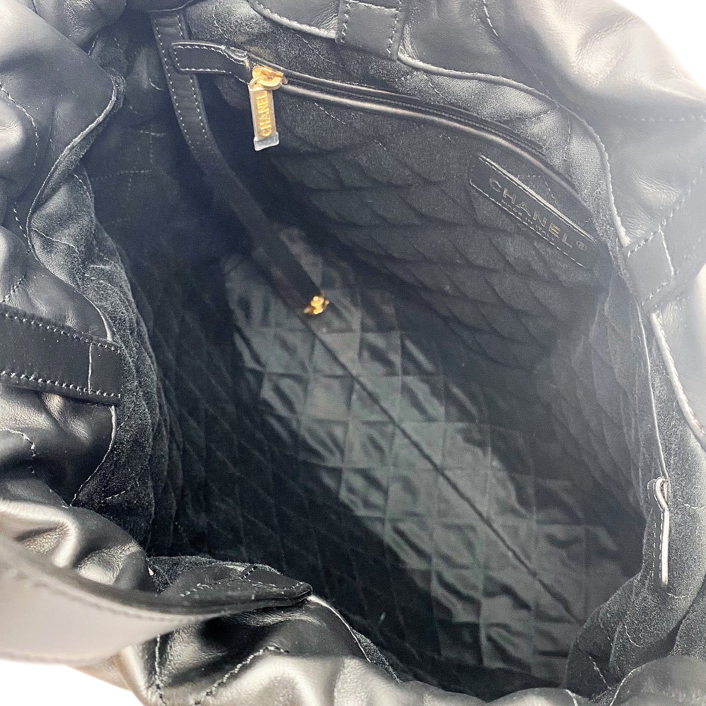 Chanel 22 Black Quilted Backpack