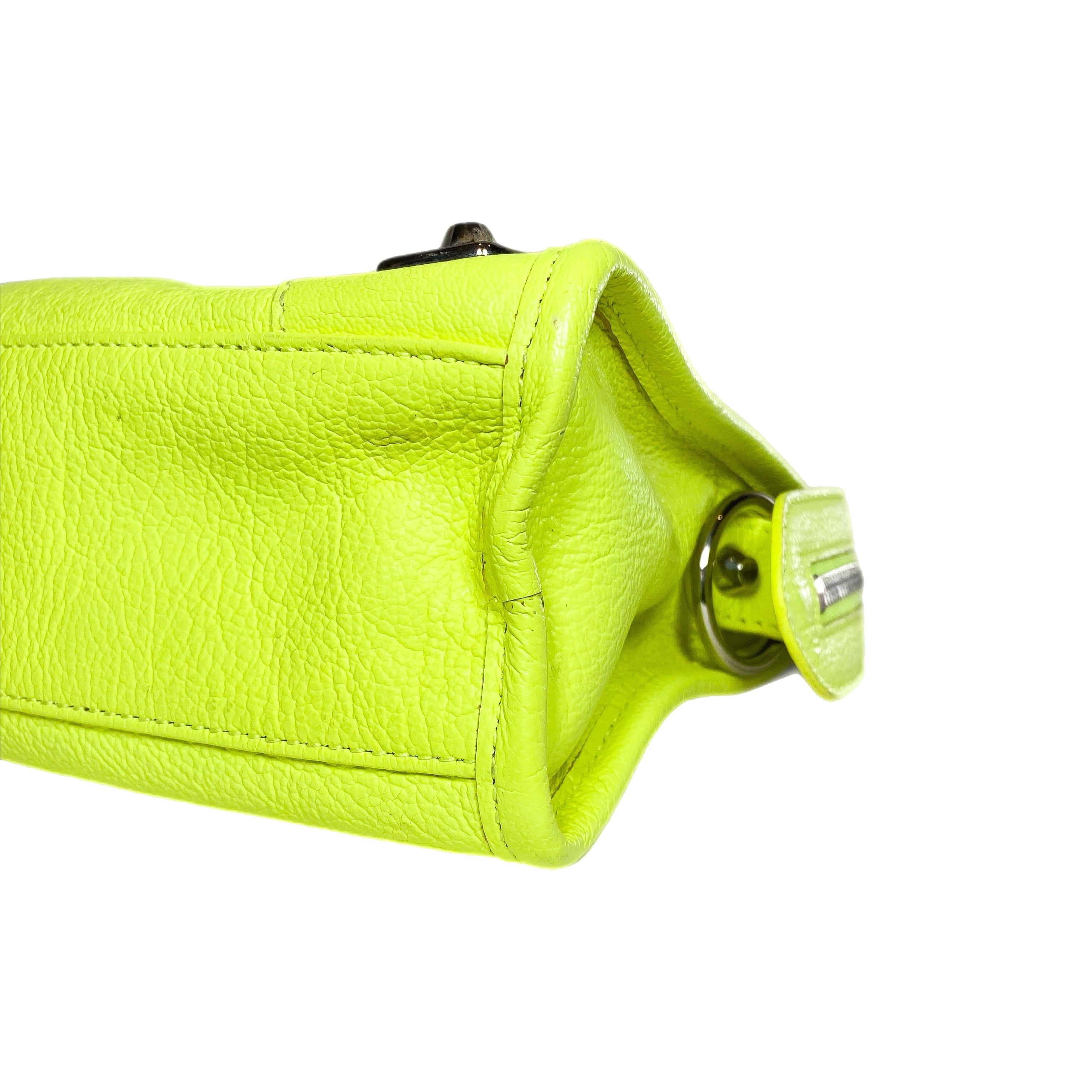 Balenciaga Neon Yellow Mini City Bag