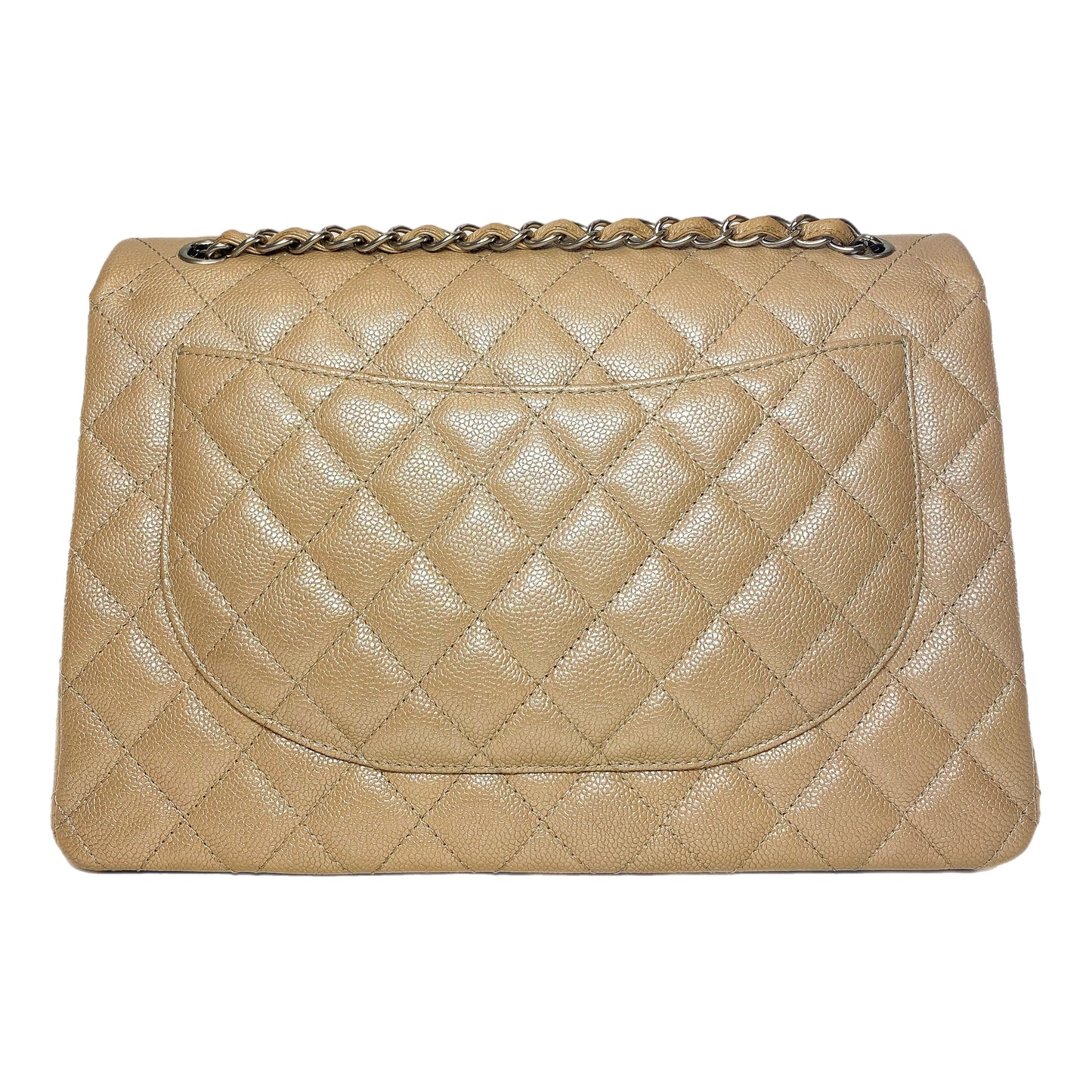 Chanel Maxi Iridescent Beige Flap Bag