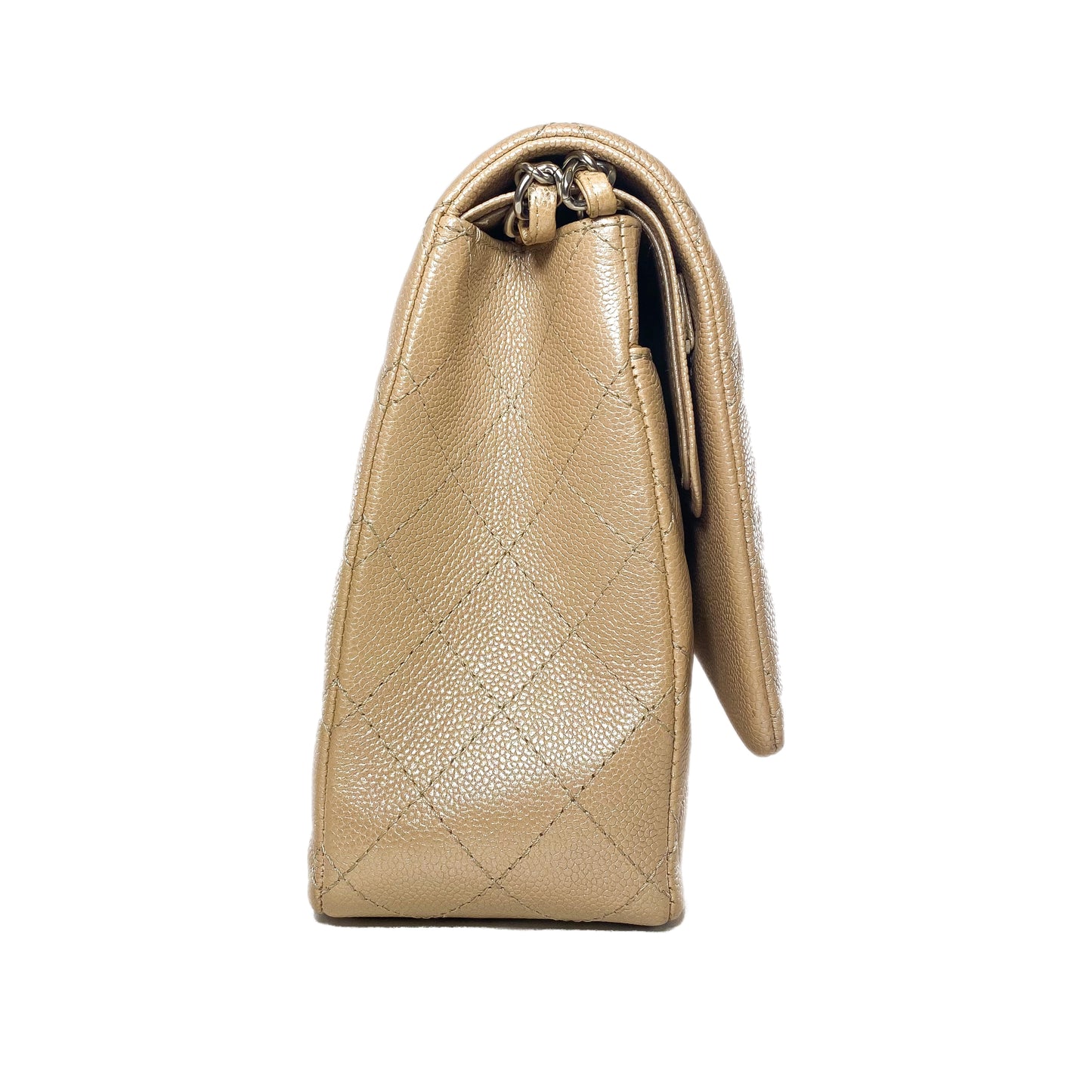 Chanel Maxi Iridescent Beige Flap Bag