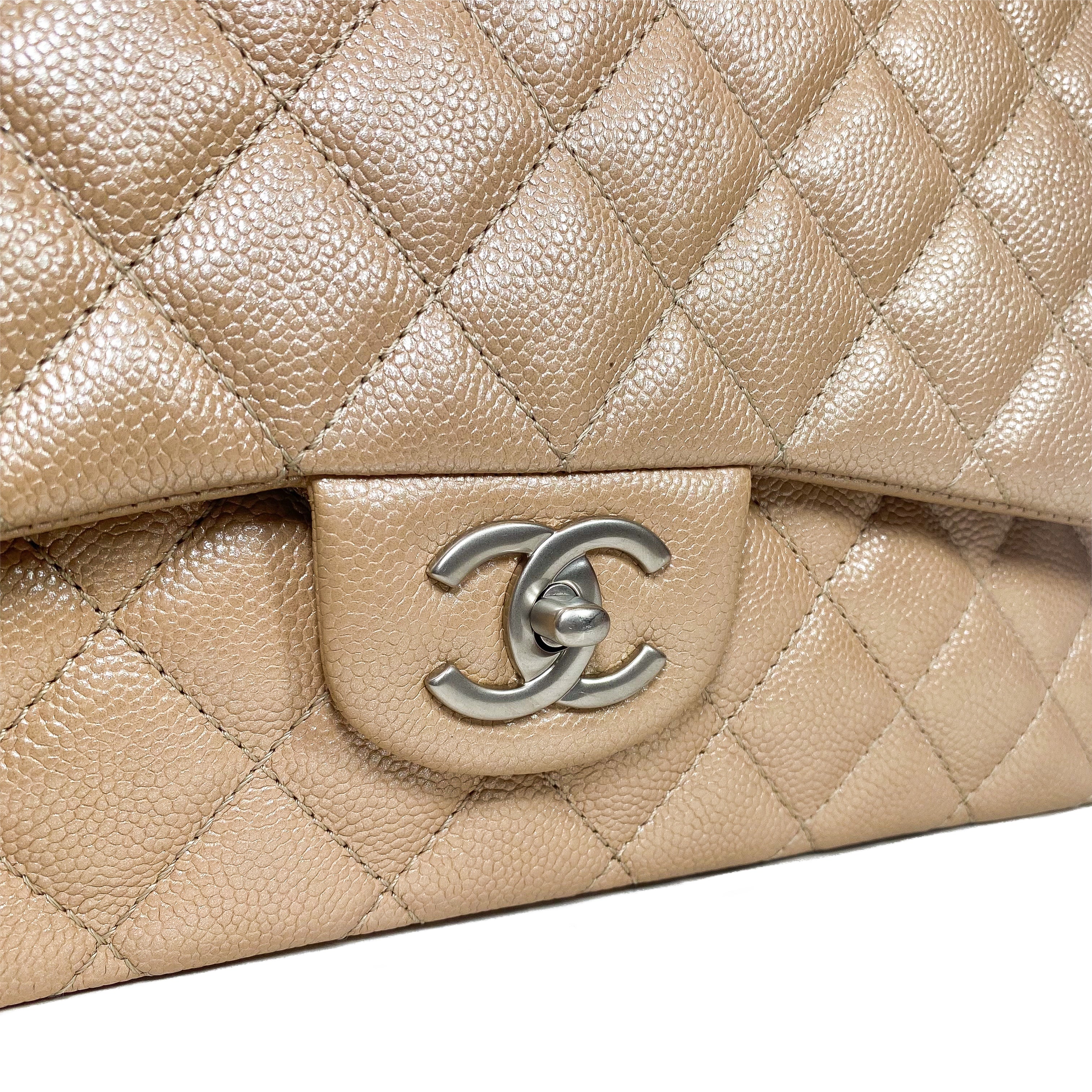 Chanel Maxi Iridescent Beige Flap Bag – Consign of the Times ™