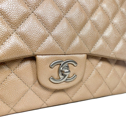 Chanel Maxi Iridescent Beige Flap Bag