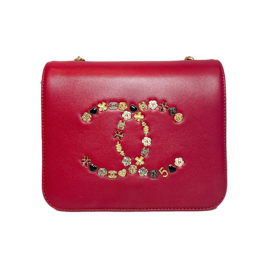 Chanel Raspberry Lucky Charms Crossbody Messenger Flap Bag