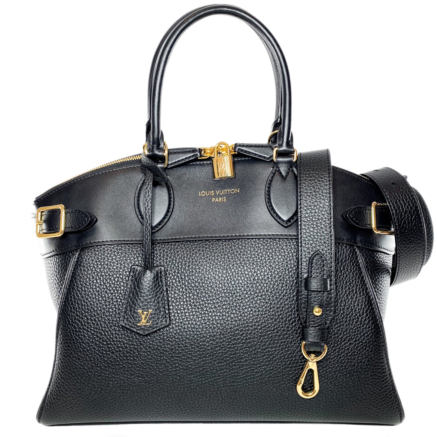 Louis Vuitton Black Taurillon Vendome Lock It MM