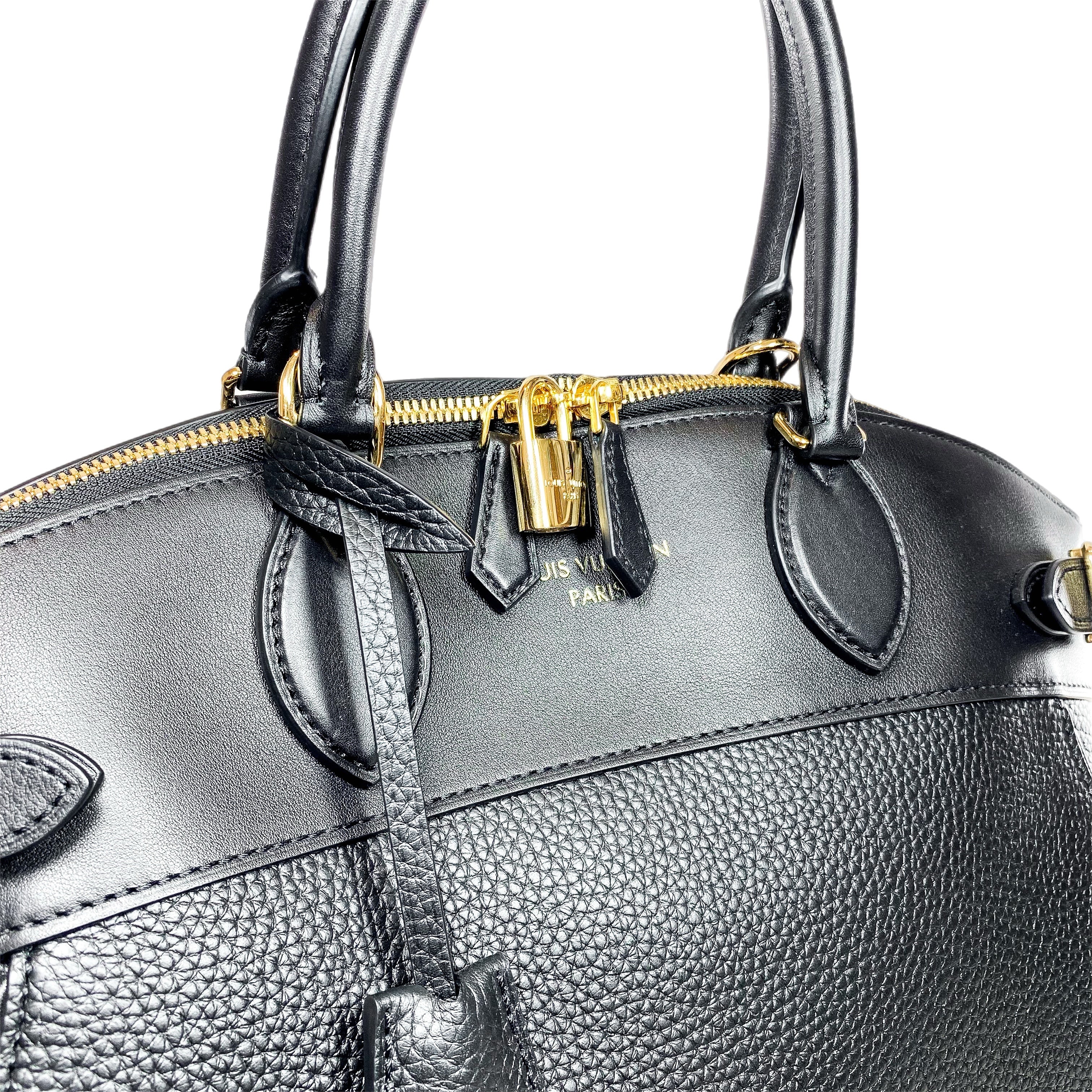 Louis Vuitton Black Taurillon Vendome Lock It MM