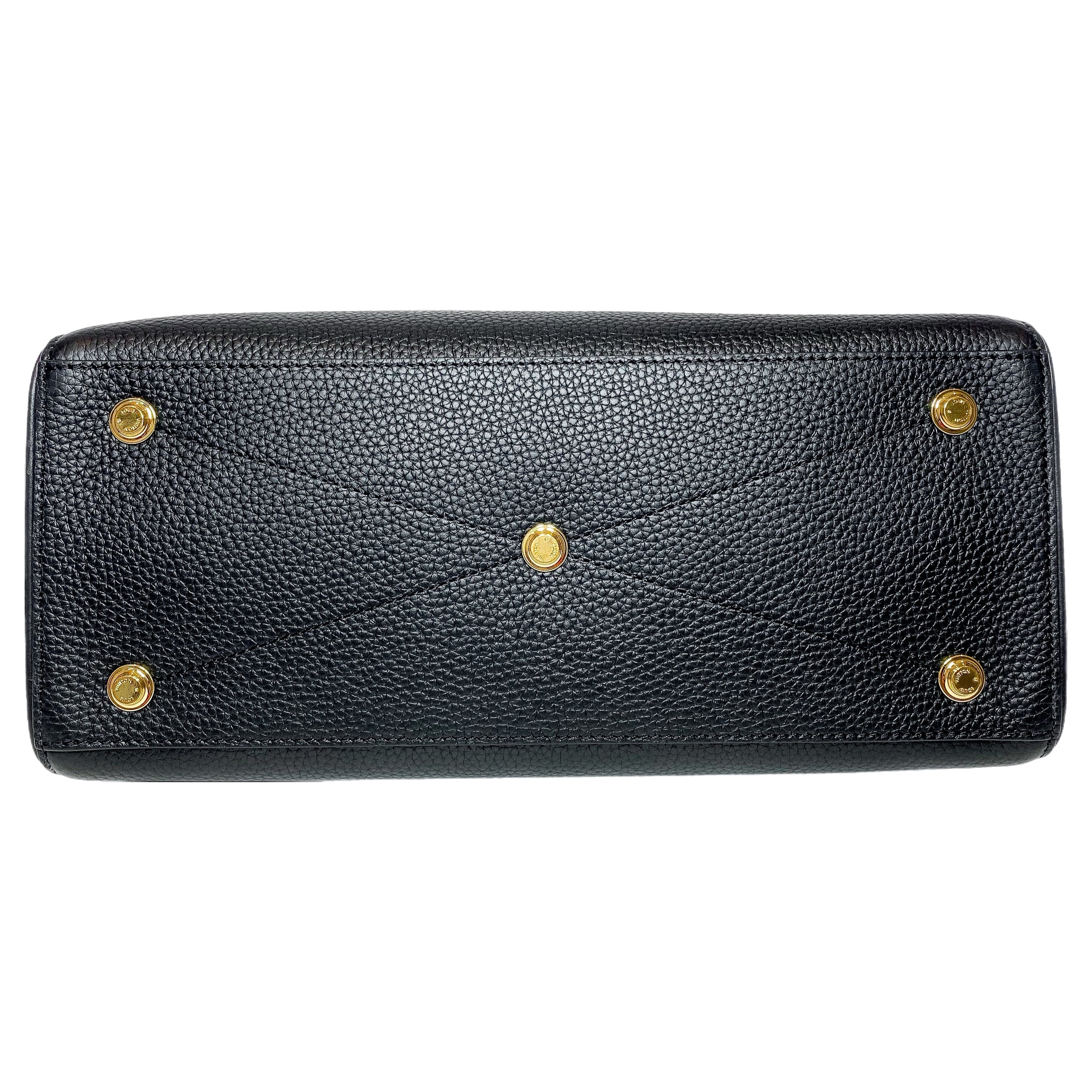 Louis Vuitton Black Taurillon Vendome Lock It MM