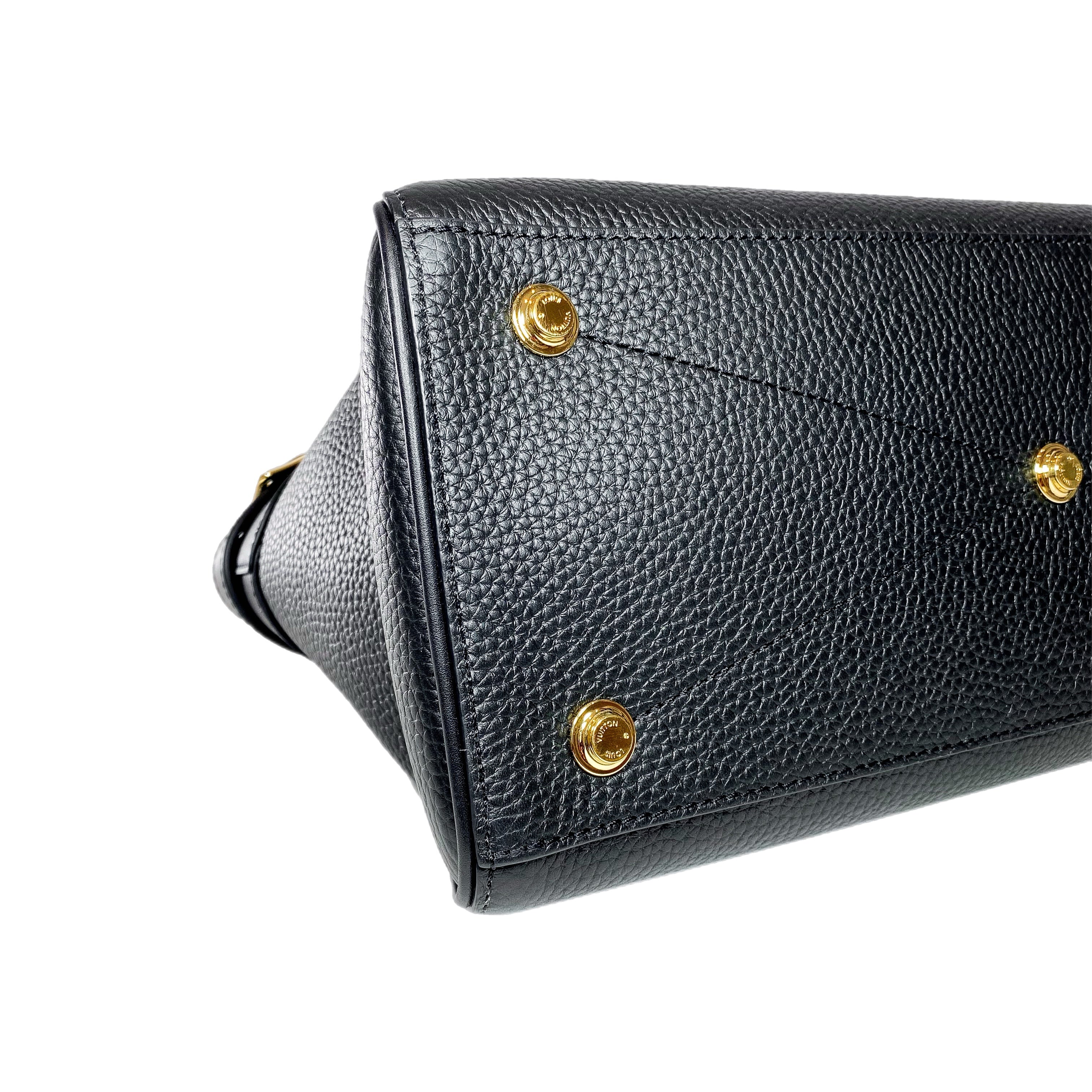 Louis Vuitton Black Taurillon Vendome Lock It MM
