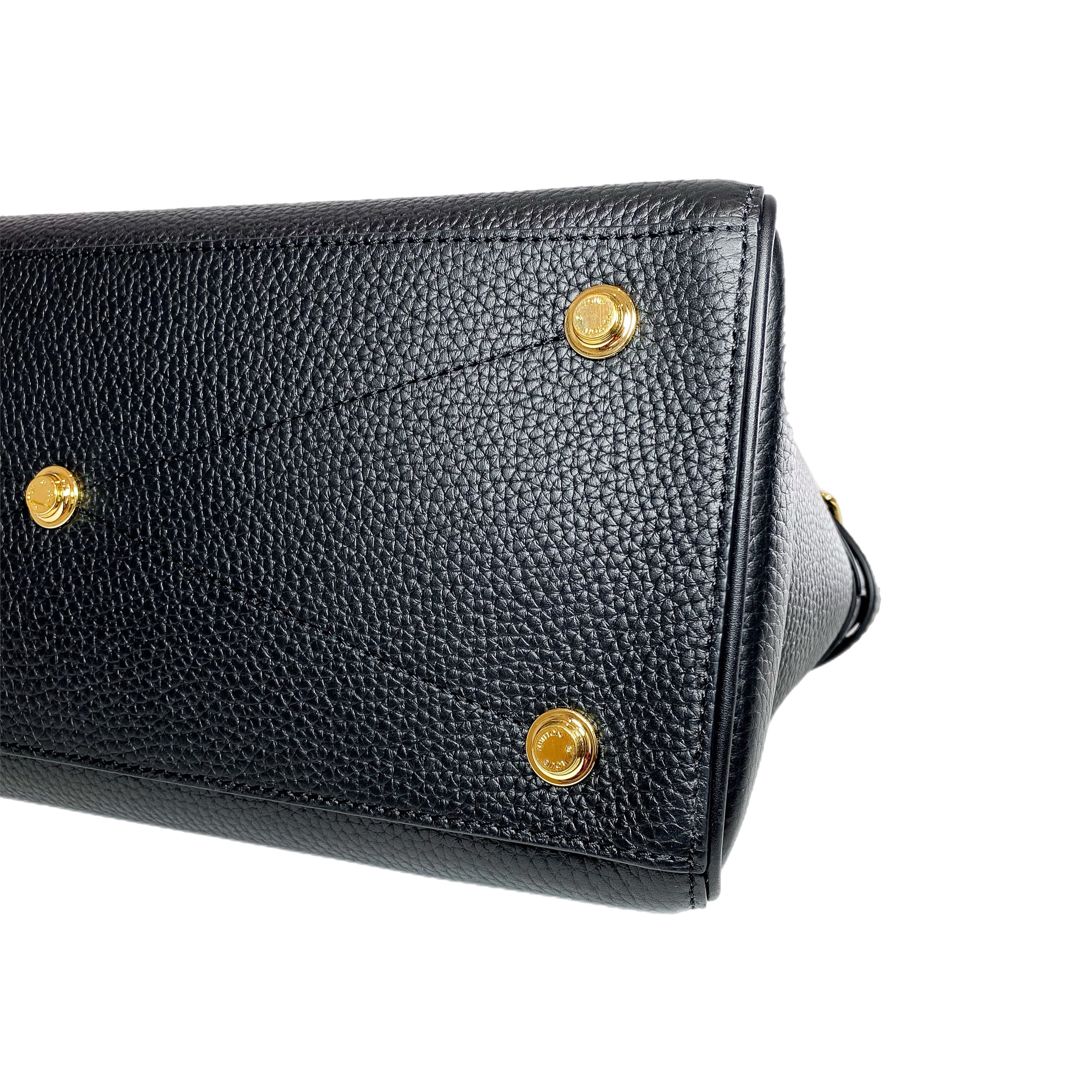 Louis Vuitton Black Taurillon Vendome Lock It MM