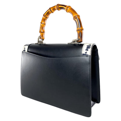 Gucci Black Snakeskin Lilith Top Handle Bag