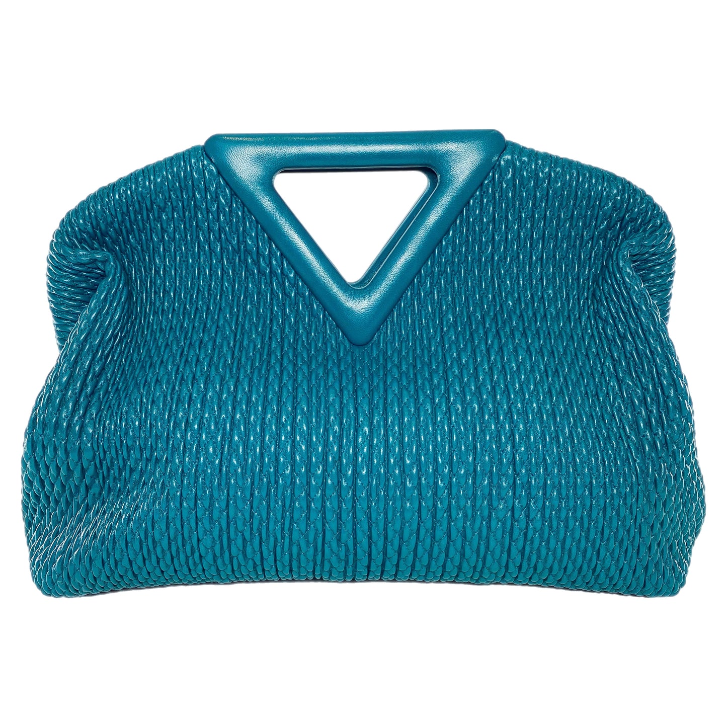 Bottega Veneta Mallard Knit The Point Triangle Bag