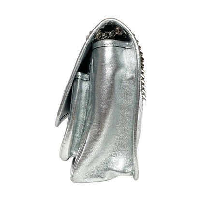 Saint Laurent Metallic Silver Nikki Medium Shoulder Bag