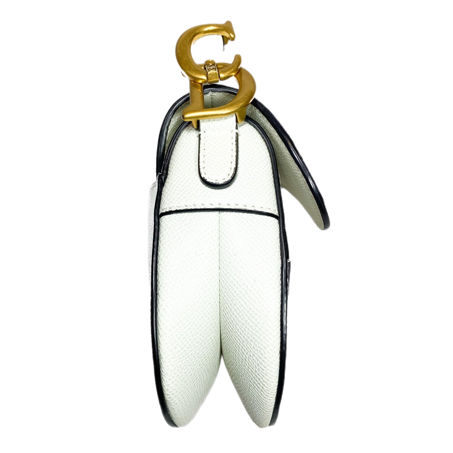 Dior White Mini Saddle Bag