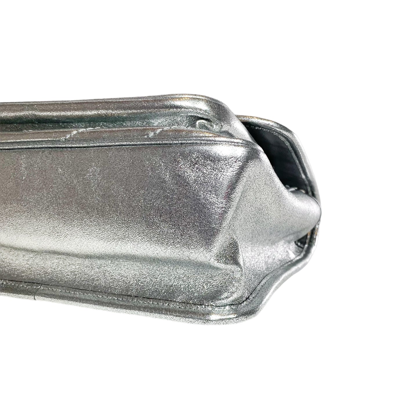 Saint Laurent Metallic Silver Nikki Medium Shoulder Bag