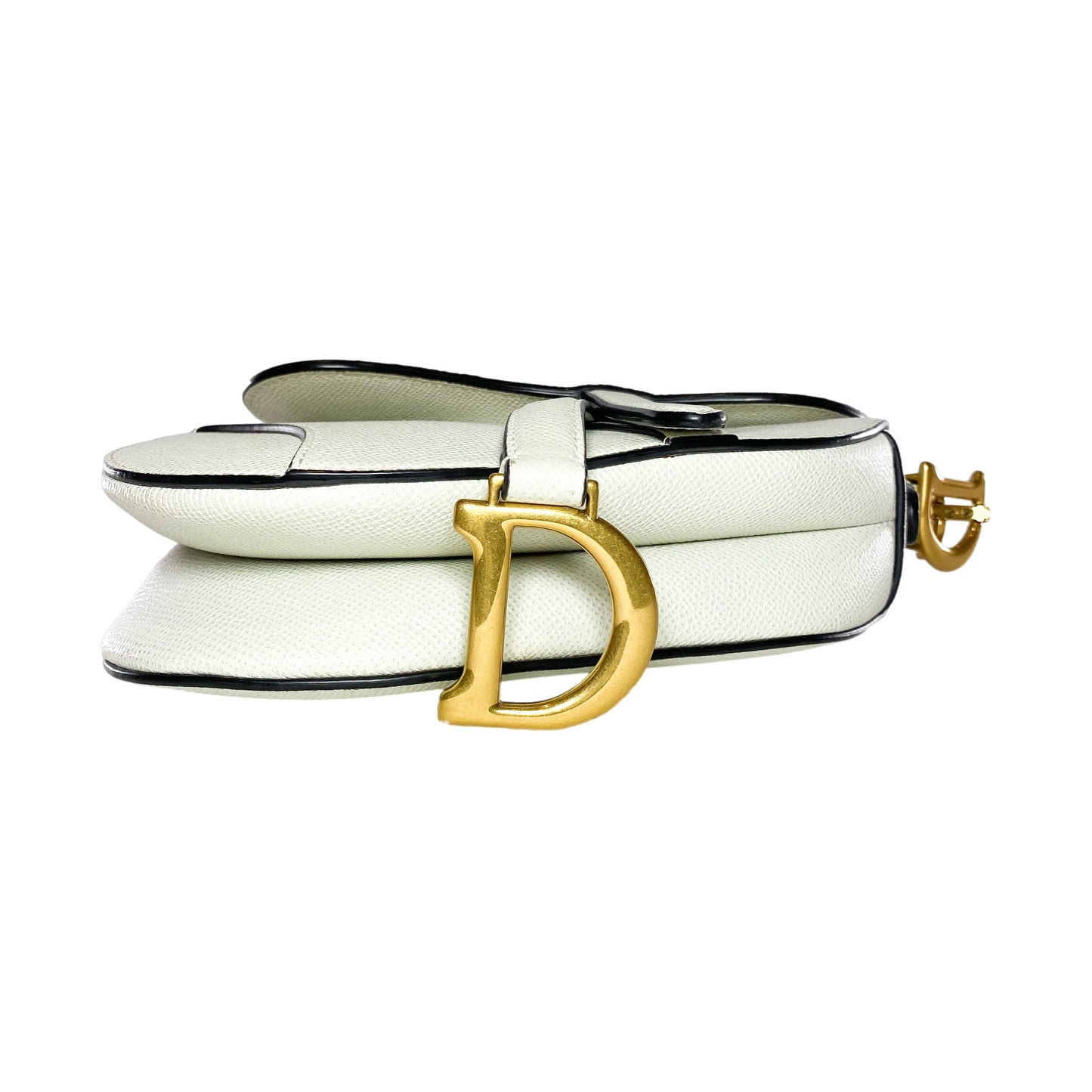 Dior White Mini Saddle Bag