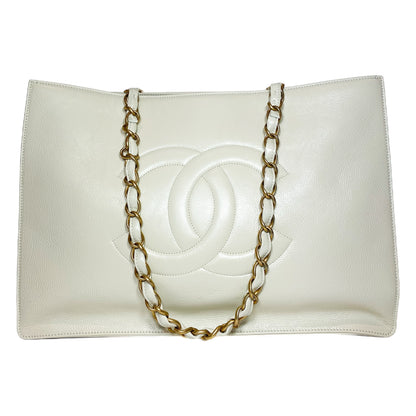 Chanel Ivory Shopping Tote