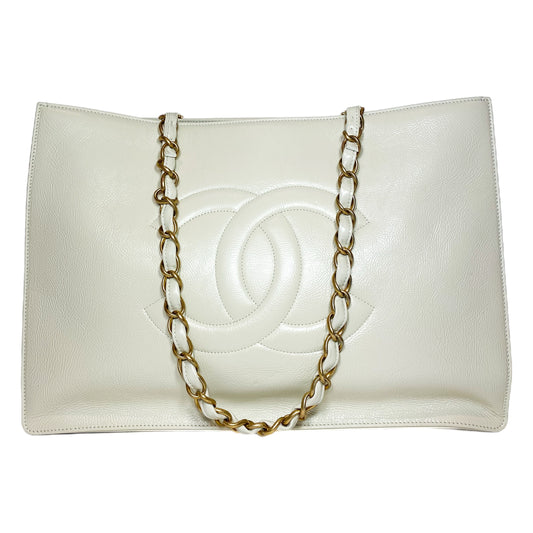 Chanel Ivory Shopping Tote