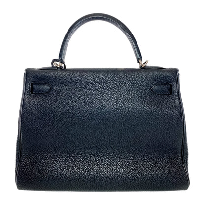 Hermes Kelly 32 Black Togo Palladium Hardware