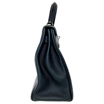 Hermes Kelly 32 Black Togo Palladium Hardware