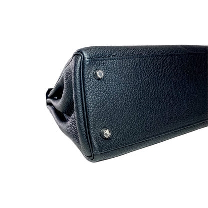 Hermes Kelly 32 Black Togo Palladium Hardware