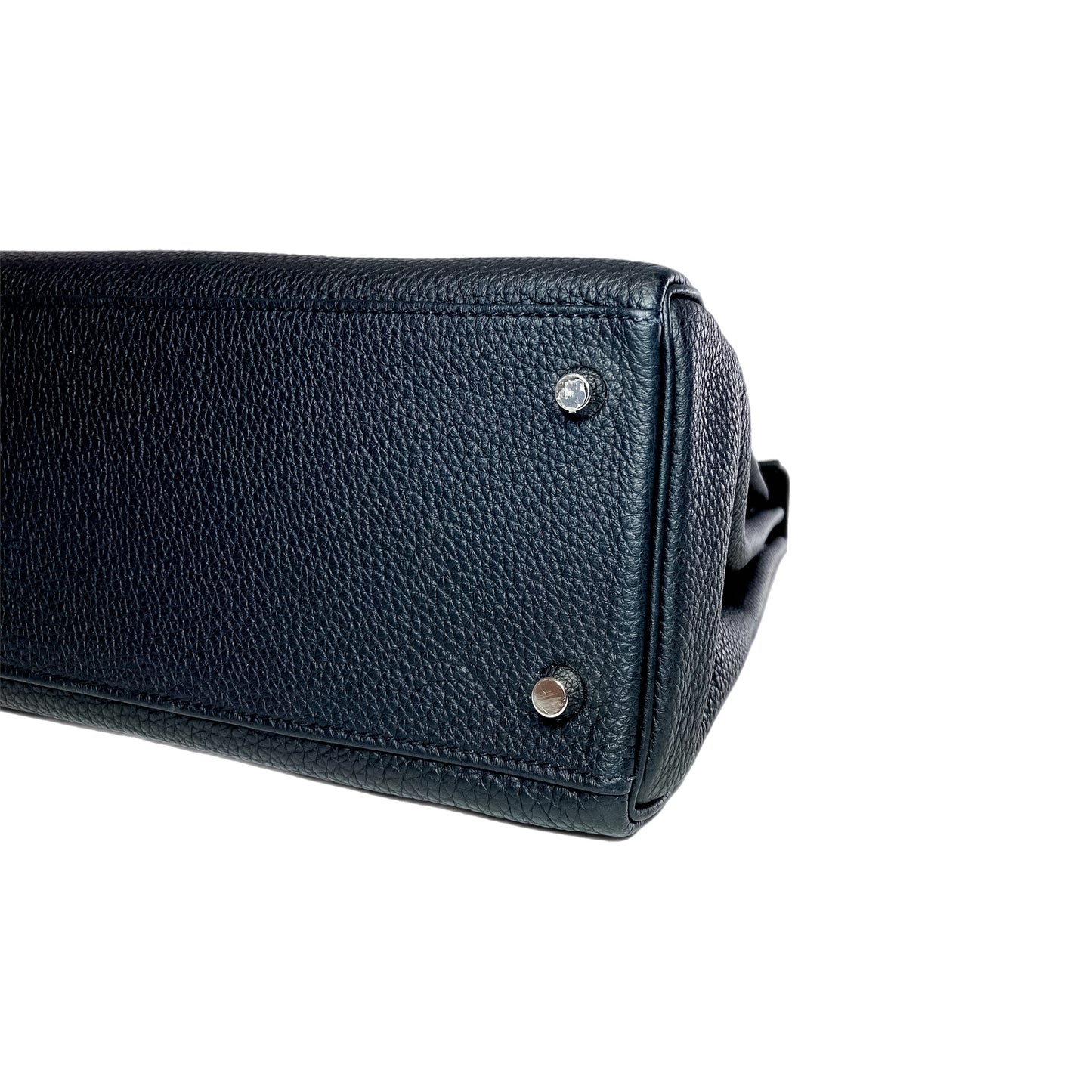 Hermes Kelly 32 Black Togo Palladium Hardware