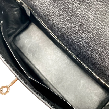 Hermes Kelly 32 Black Togo Palladium Hardware